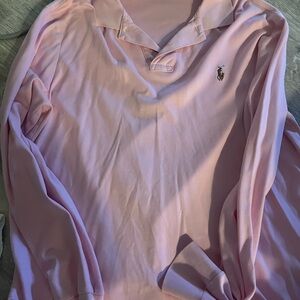 Ralph Lauren Light Pink Polo Shirt with Embroidered Pony